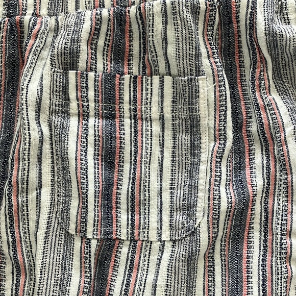 NWT Knox Rose Belted Linen Blend Pants Wide Leg Loose Striped High Rise XXL - Picture 7 of 10